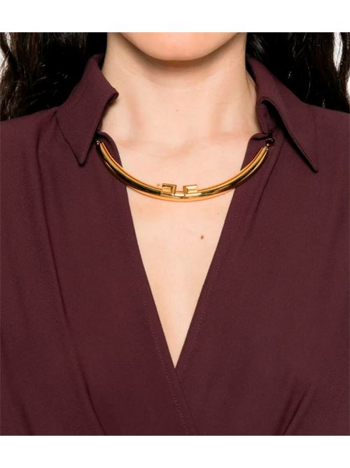 ABITO CON COLLANA TUBOLARE ELISABETTA FRANCHI | ABT0356E2EA4 Merlot